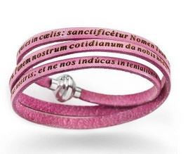 Lord's Prayer' Leather Bracelet