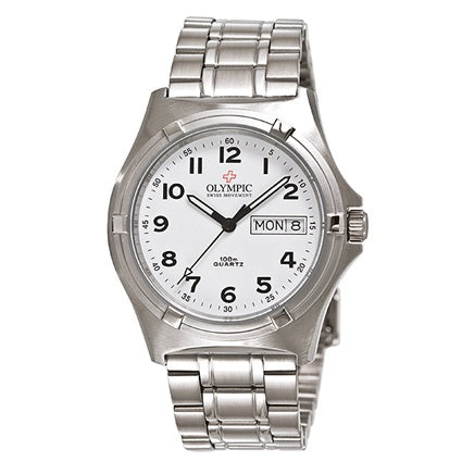 Gents Olympic Work Watch White Full Fig