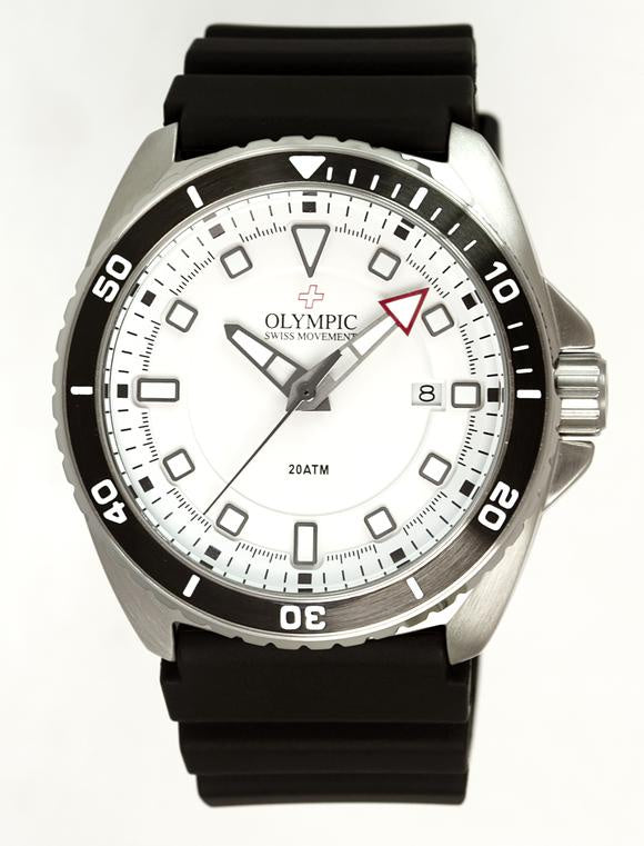 Olympic Aquanaut Stainless Steel White dial Watch 200m