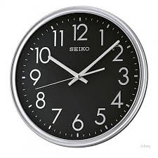 Seiko Black/Silver Wall Clock