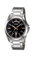 Casio Stainless Steel Casio watch with Day indicator Black Dial Watch