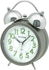 Rhythm Grey Bell Alarm Clock