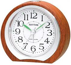 Wood grain look Rhythm Alarm Clock