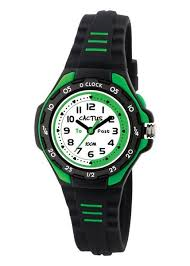 Cactus Black and Green Time Teacher Watch CAC-116-M01