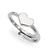 Adjustable Heart Ring Silver