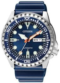 Gents Stainless Steel Blue Citizen Divers Automatic Watch