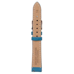 Quick Release Leather Watch Strap - Turquoise