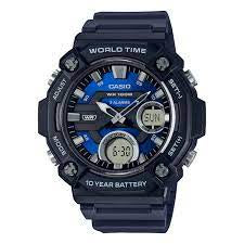 Gents Blue Casio Watch AEQ-120W-2A