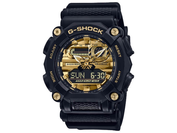 Casio Black and Gold G Shock Watch GA-900AG-1A