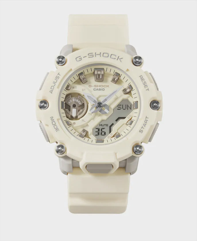 Cream Casio G Shock Watch GMA-S2200-7A