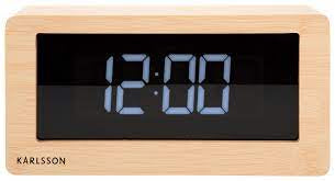 Karlsson Natural Wood Boxed LED Clock