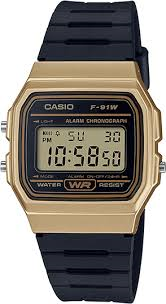 Casio Vintage Gold and Black Watch F91WM-9A