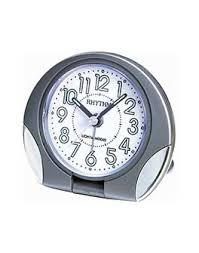 Silver Round Rhythm Travel Alarm Clock