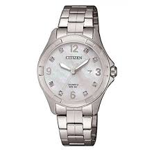 Ladies Citizen Mother of Pearl and crystals on dial