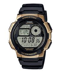 Casio Black and Gold Digital Watch
