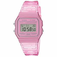 Casio Pink Transparent Band Digital Watch