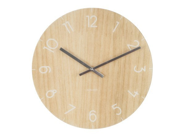 Glass Clock Wood