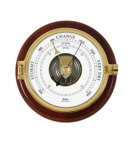 Mahogany Brass Bezel, Barometer