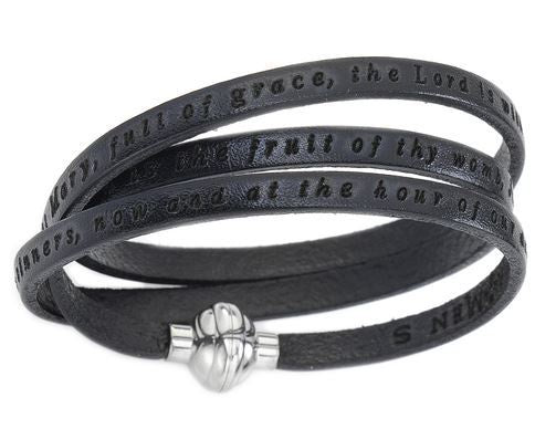 Hail Mary' Leather Bracelet
