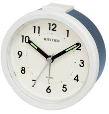 Rhythm Alarm Clock Blue Case
