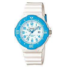 Casio Analogue Watch White/Blue