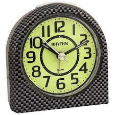 Rhythm Black Checkered Luminous Alarm Clock